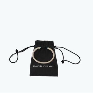 David Yurman Sterling Silver Cable Bracelet with diamonds and turquoise EUC